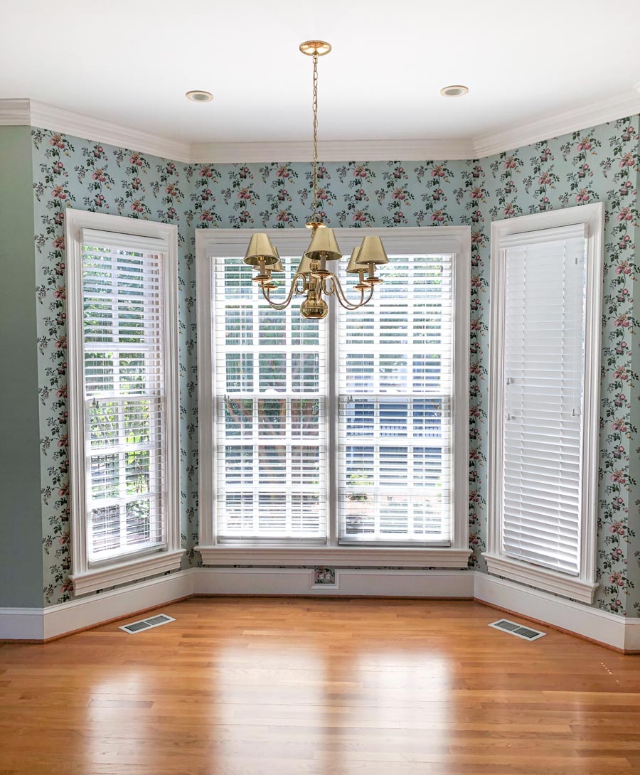 The "before" of our breakfast nook makeover