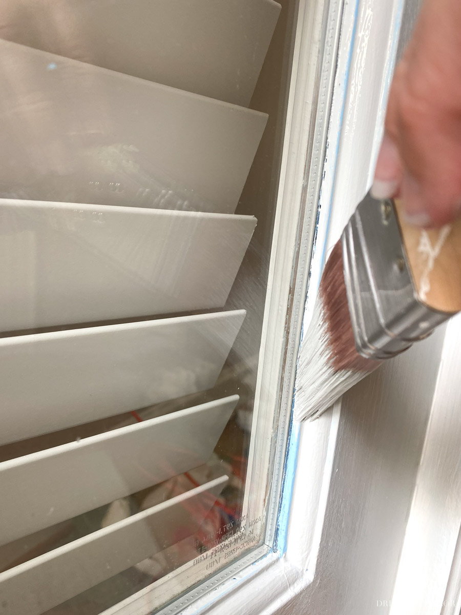 Painting the panes of our front door