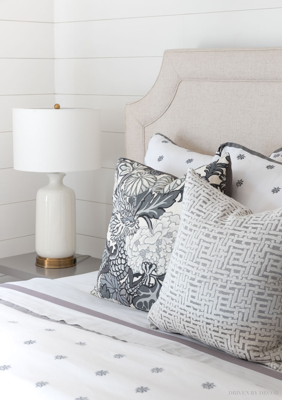 Love this gray crosshatch pillow that's over half off!