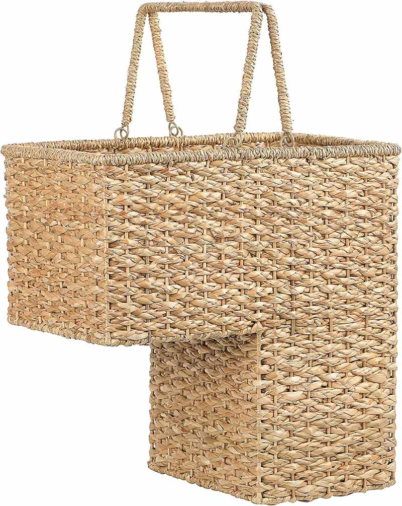 Woven stair basket