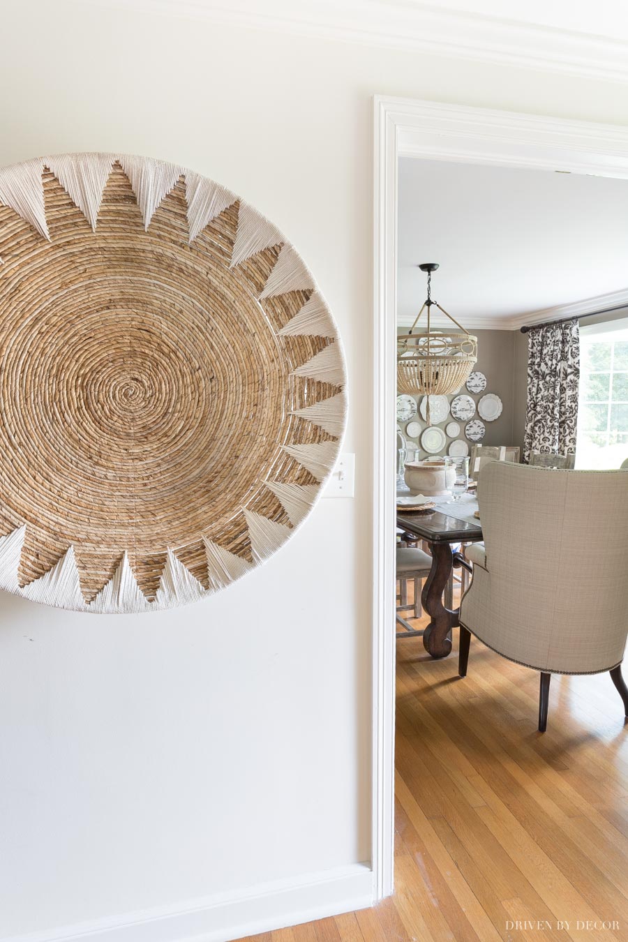 Love this huge woven wall basket - so pretty! It's linked in the post!