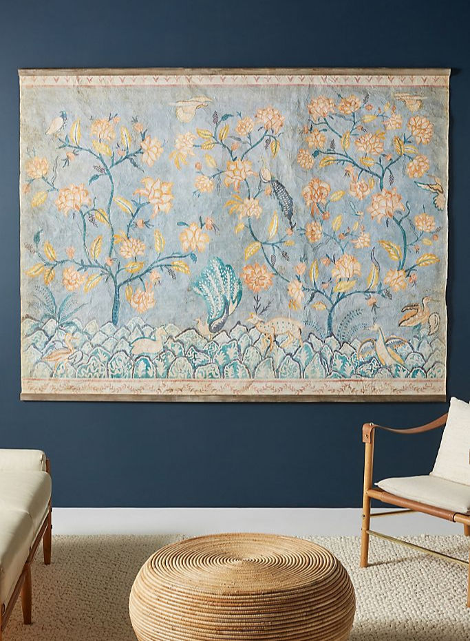 Colorful tapestry that would be gorgeous for a bare living room or bedroom wall!