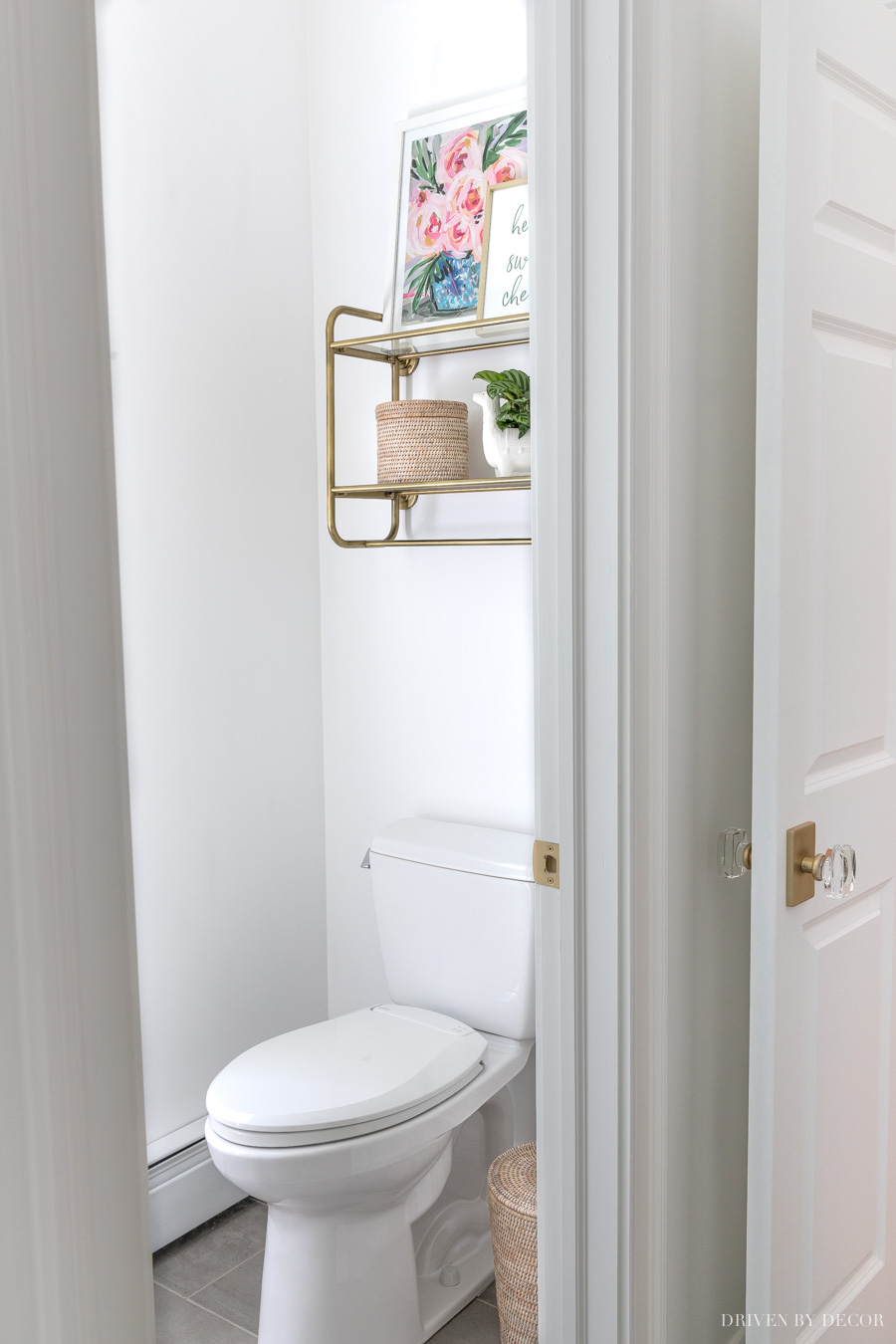 The cutest master bathroom toilet room!