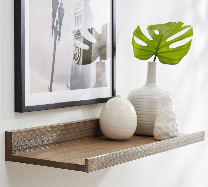 The Floating Wood Shelves in Our Bathroom & Kitchen - Driven by Decor