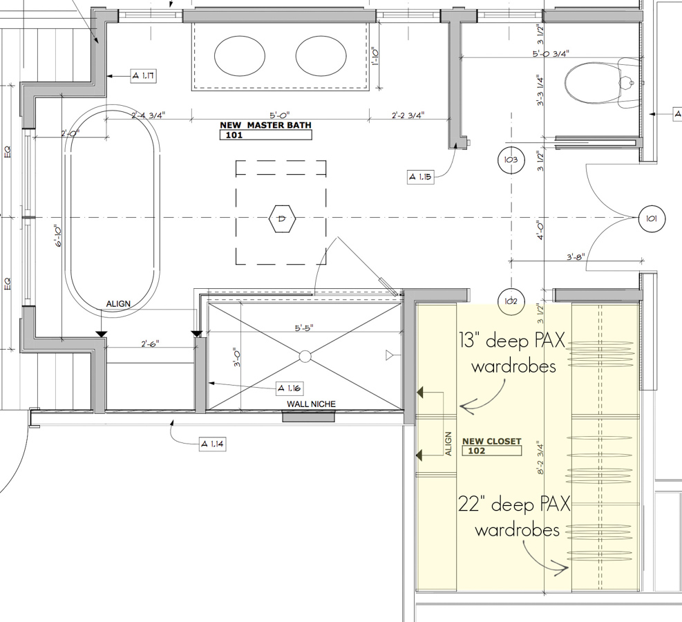 How we designed our closet to use IKEA's PAX closet system!