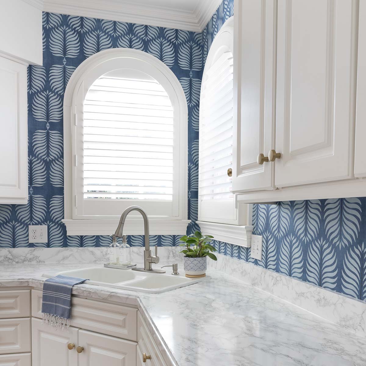 A Wallpaper Backsplash For Your Kitchen! - Driven by Decor