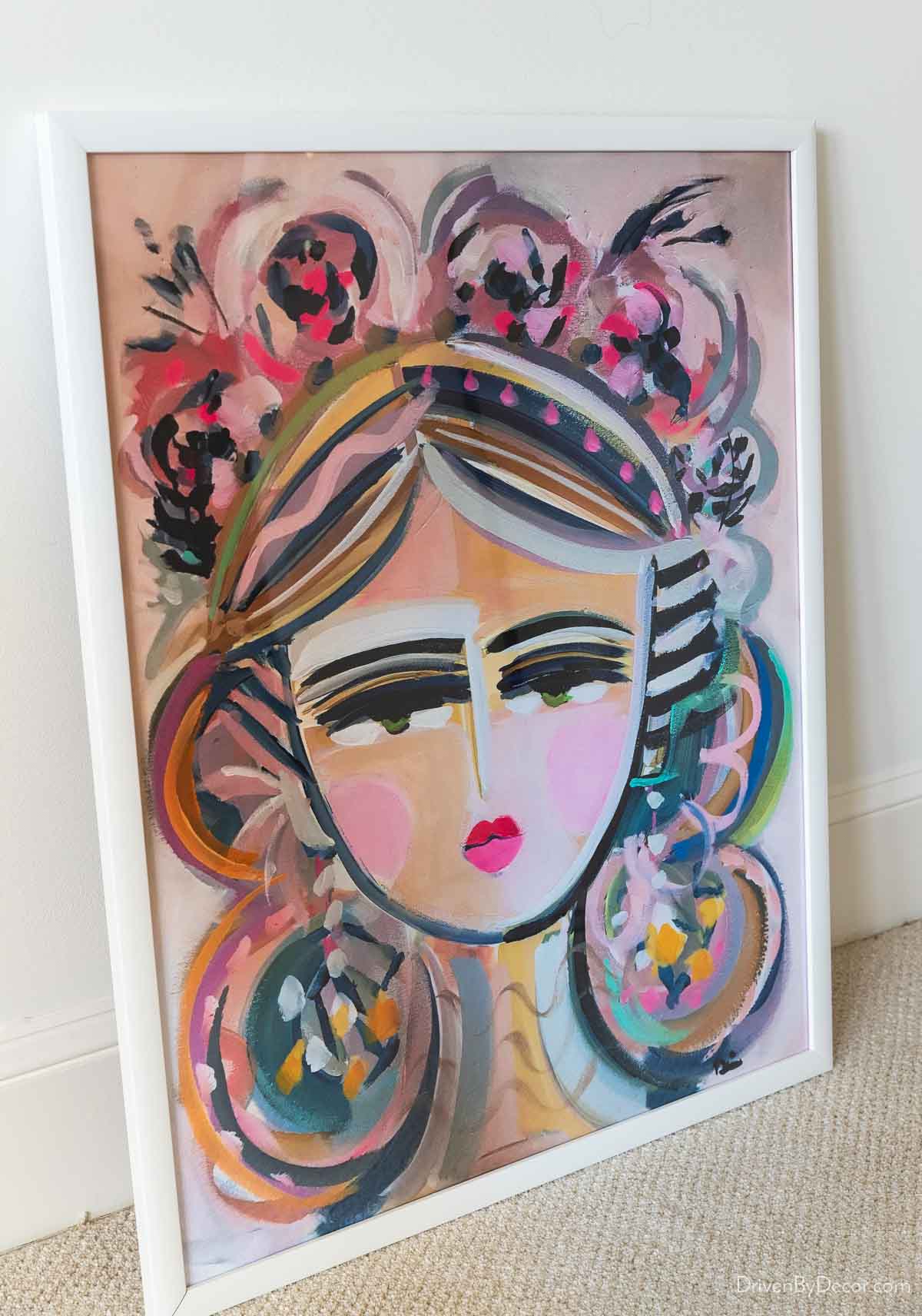 My 25 Best Etsy Home Decor Finds! Warrior Girl framed art print from Etsy
