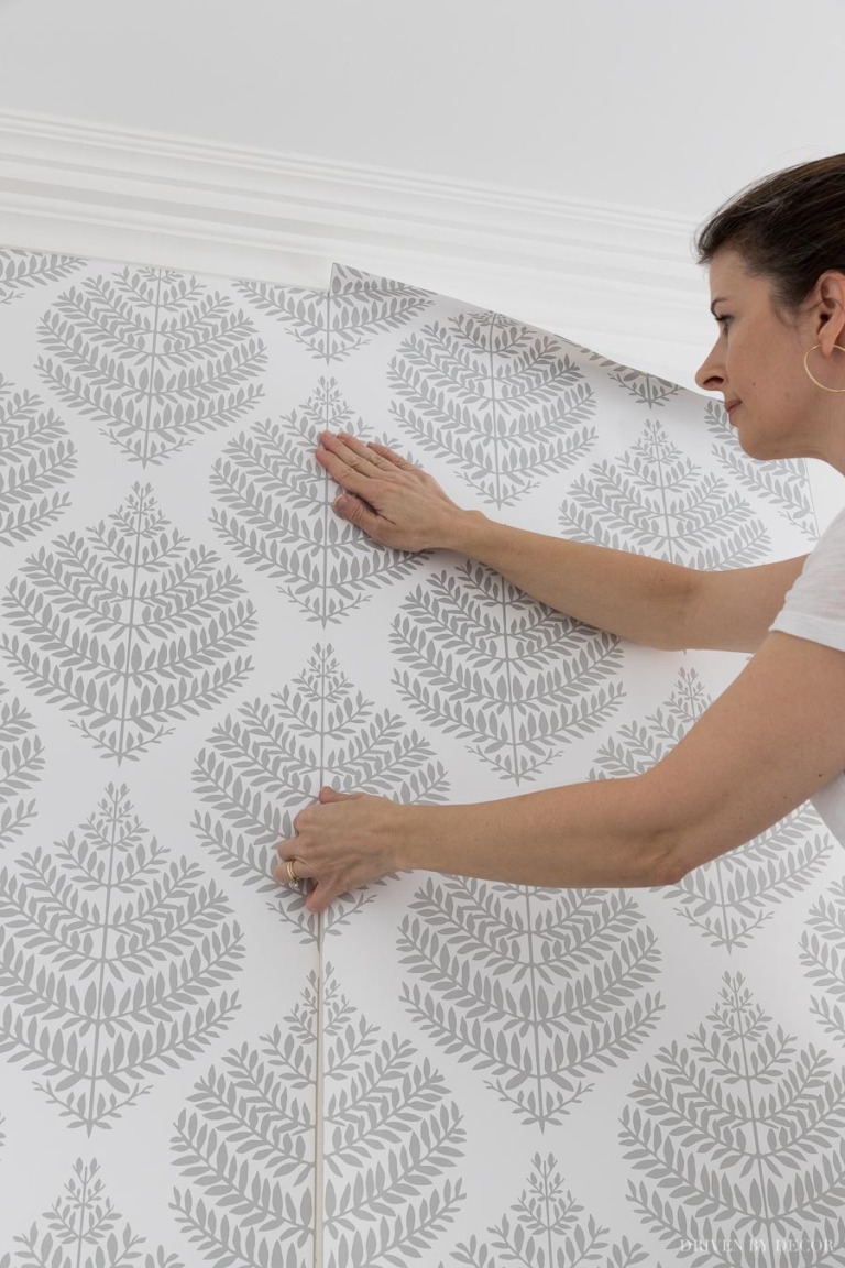How to Hang Peel and Stick Wallpaper Driven by Decor