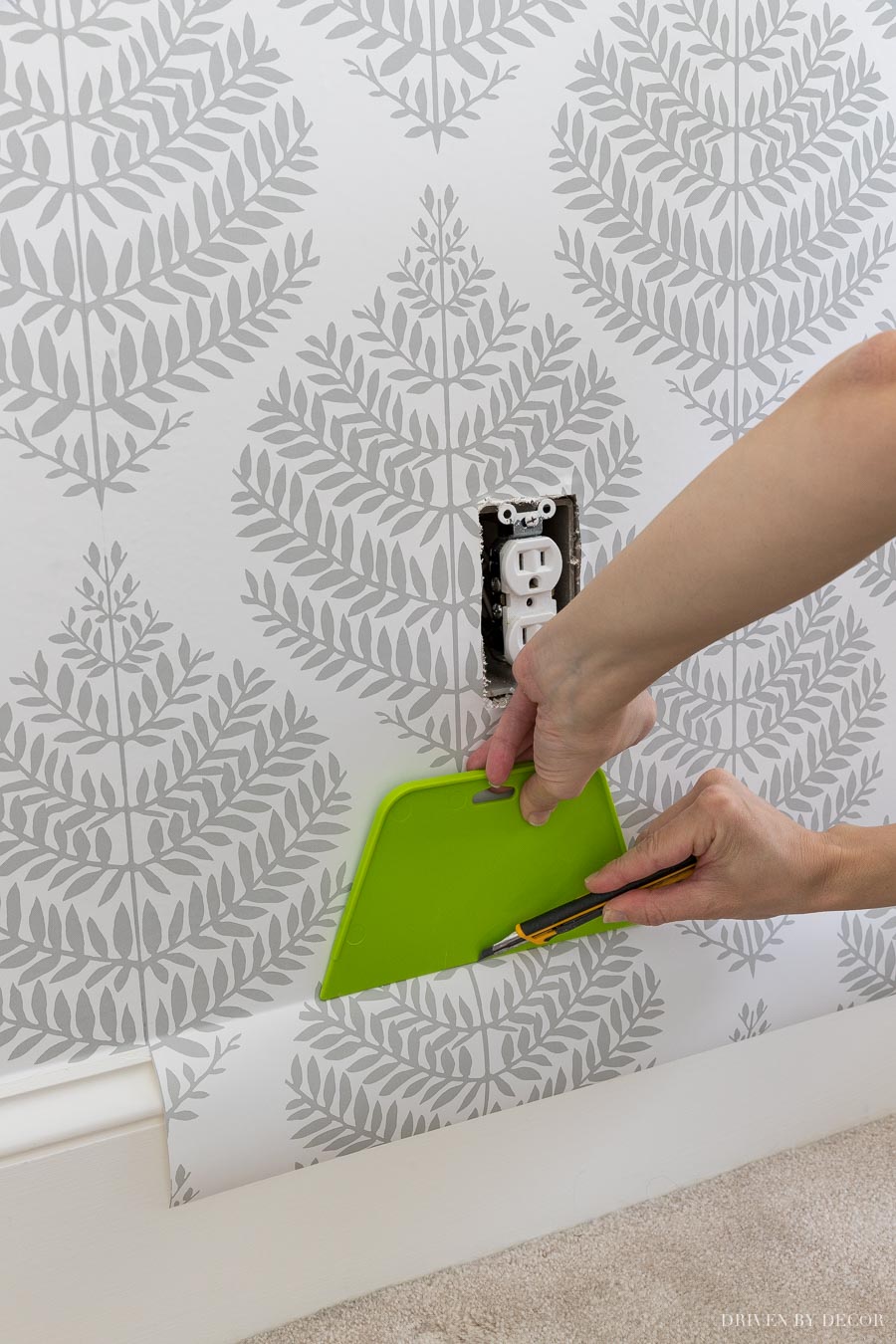 How to Hang Peel and Stick Wallpaper - Driven by Decor