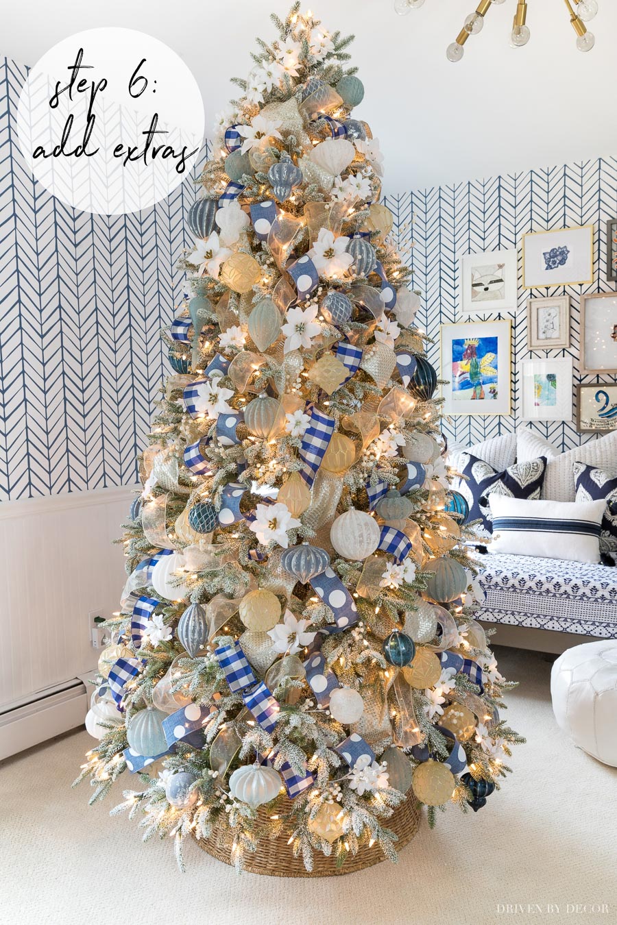 How to Decorate A Christmas Tree Step by Step! - Driven by Decor