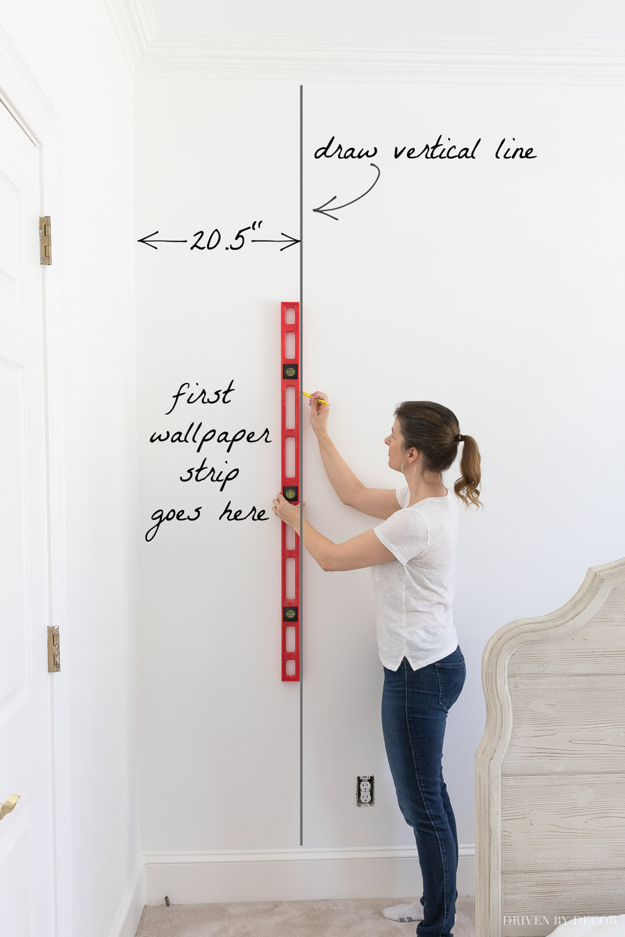 So helpful in showing how to hang peel and stick wallpaper