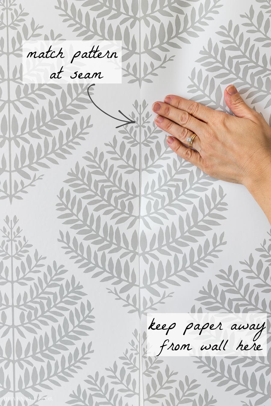 How to match up seams with peel and stick wallpaper