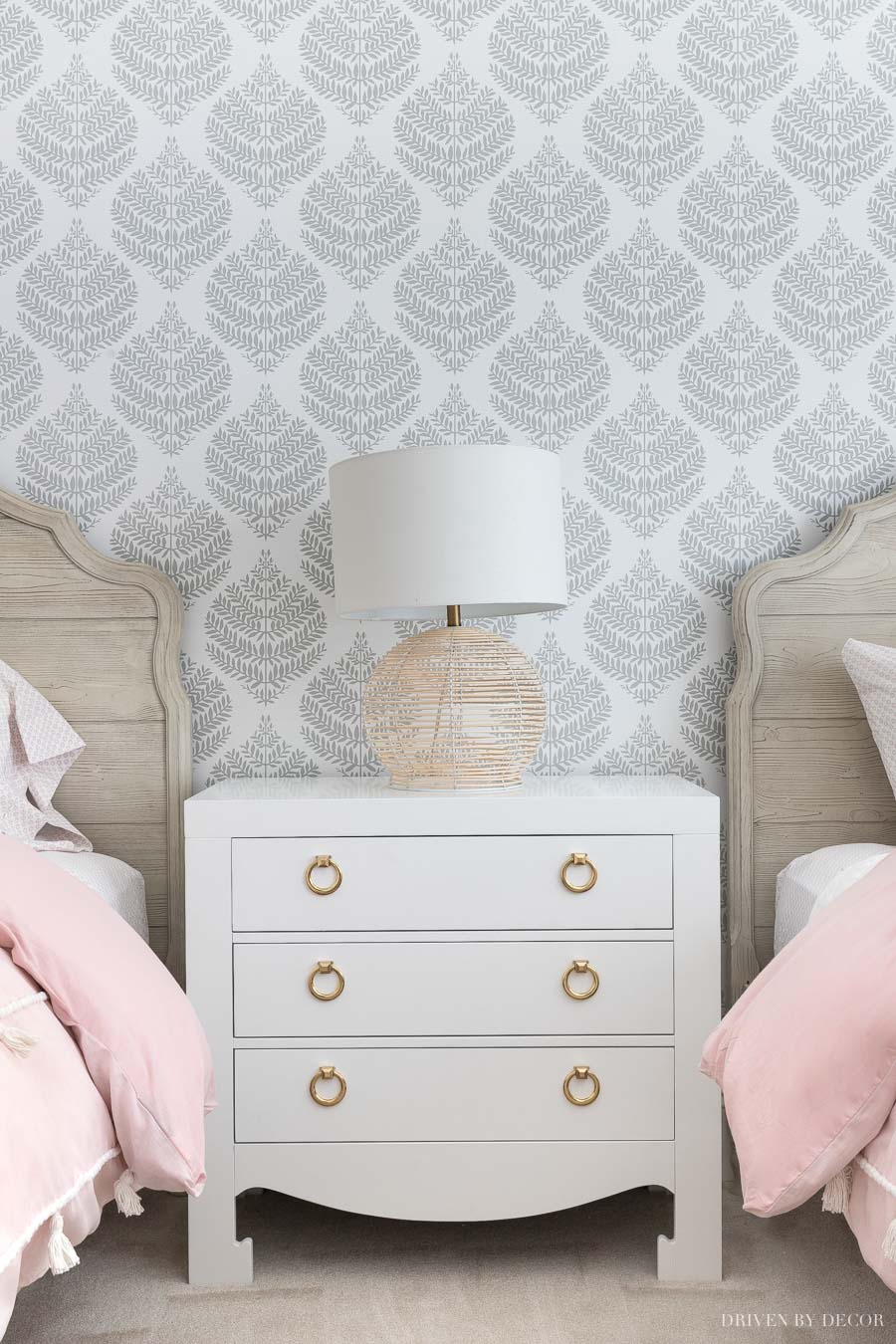 This small white chest is perfect or a bedroom nightstand