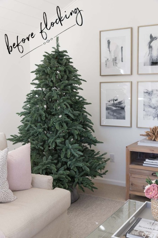 How to Flock a Christmas Tree Step by Step! Driven by Decor