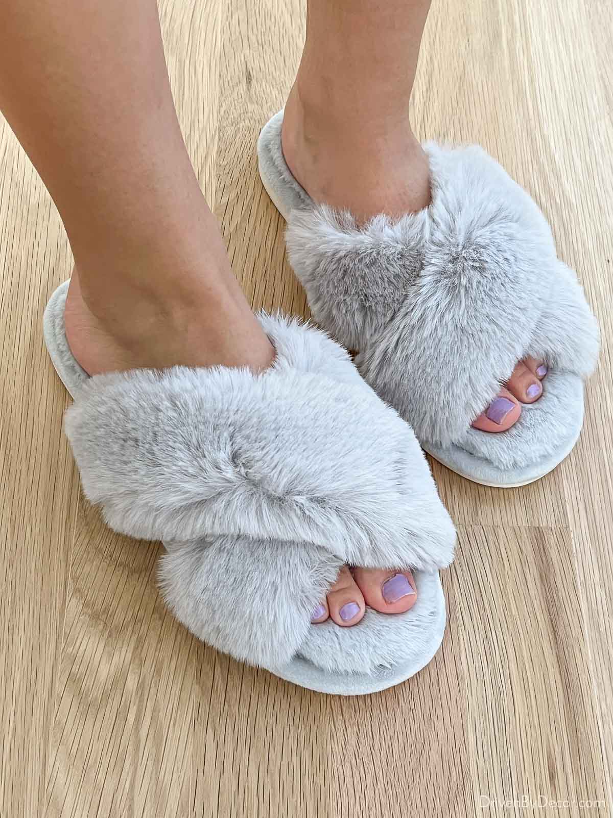 Love these fuzzy slippers for teens! A great Christmas gift idea!