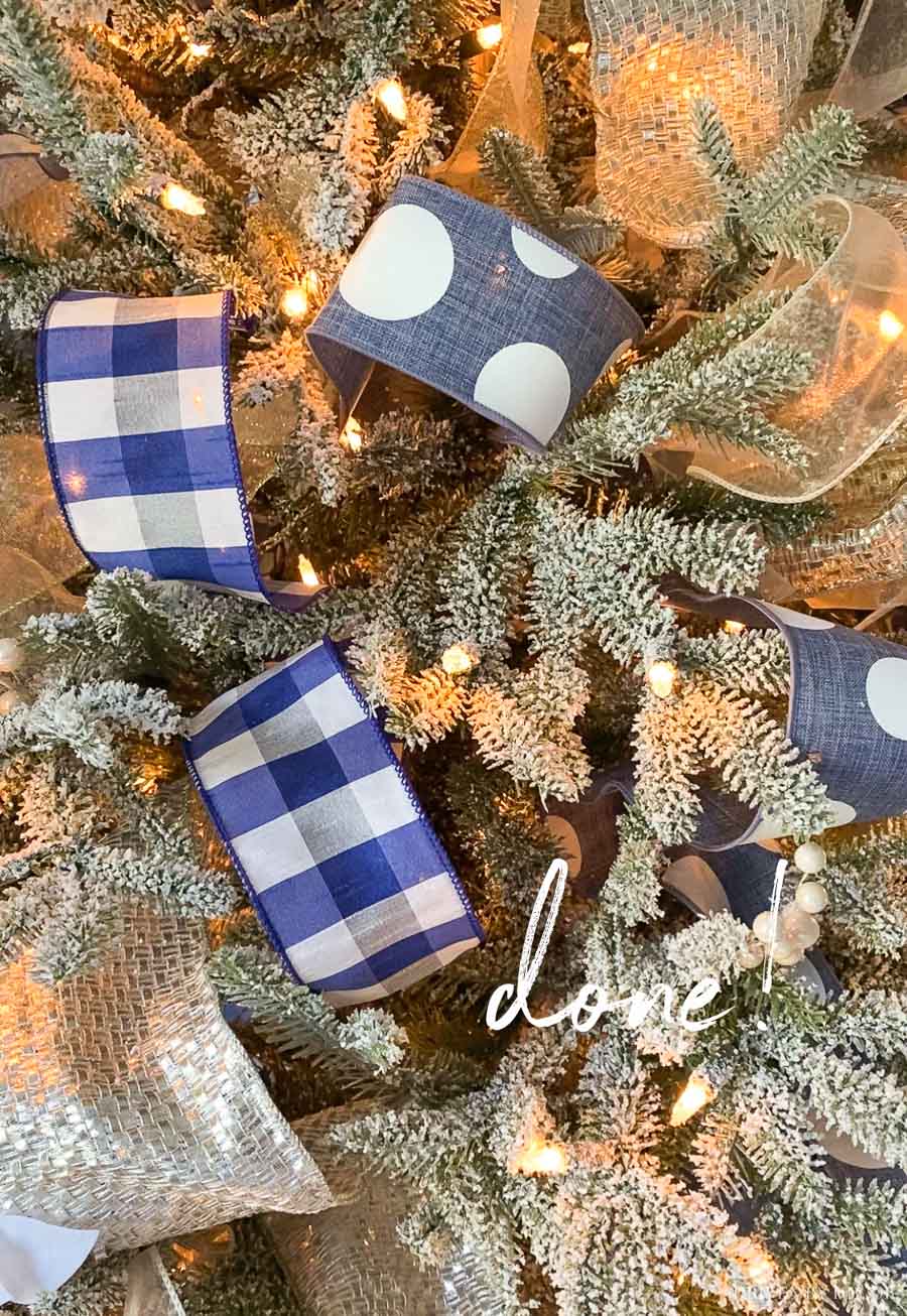 How to put ribbon on Christmas trees - this tutorial helps so much!