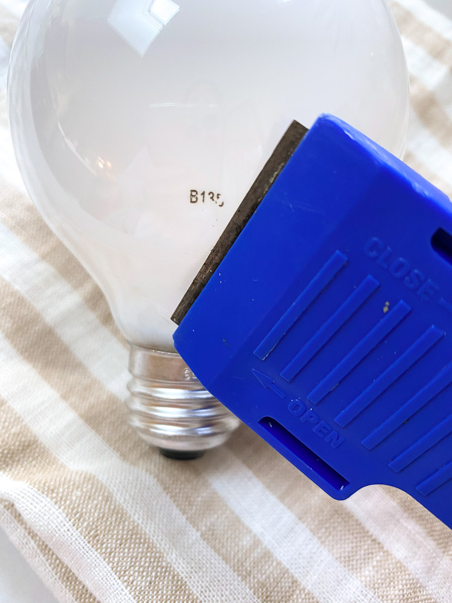 A simple tip for removing lettering from light bulbs!