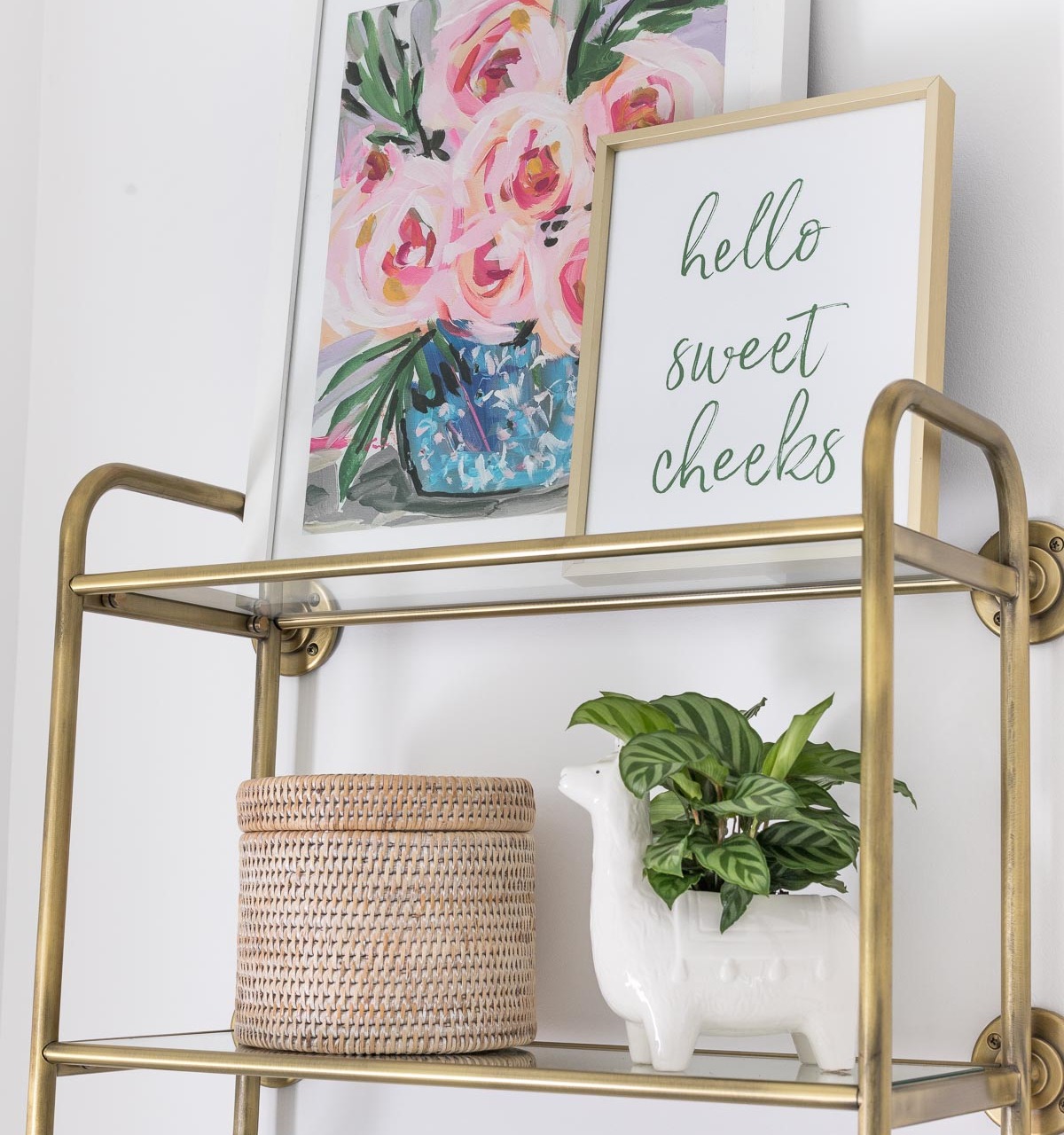 Love the idea of a wall shelf like this over the toilet in the master bathroom!