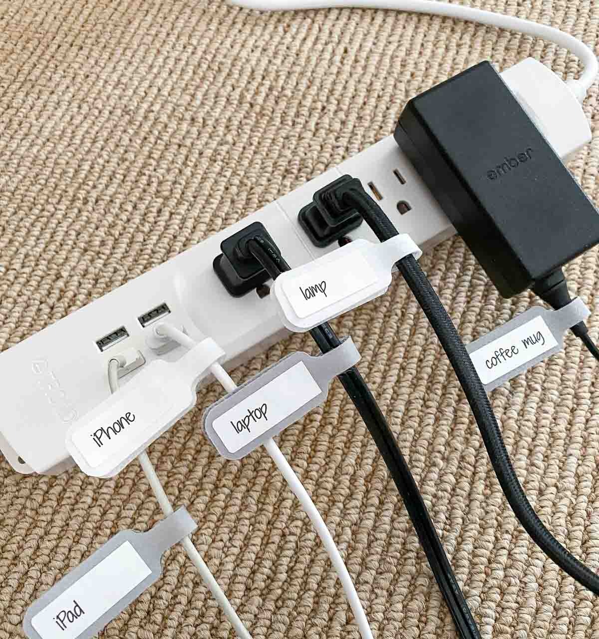 These velcro cable labels awesome for keeping your desk cords organized!