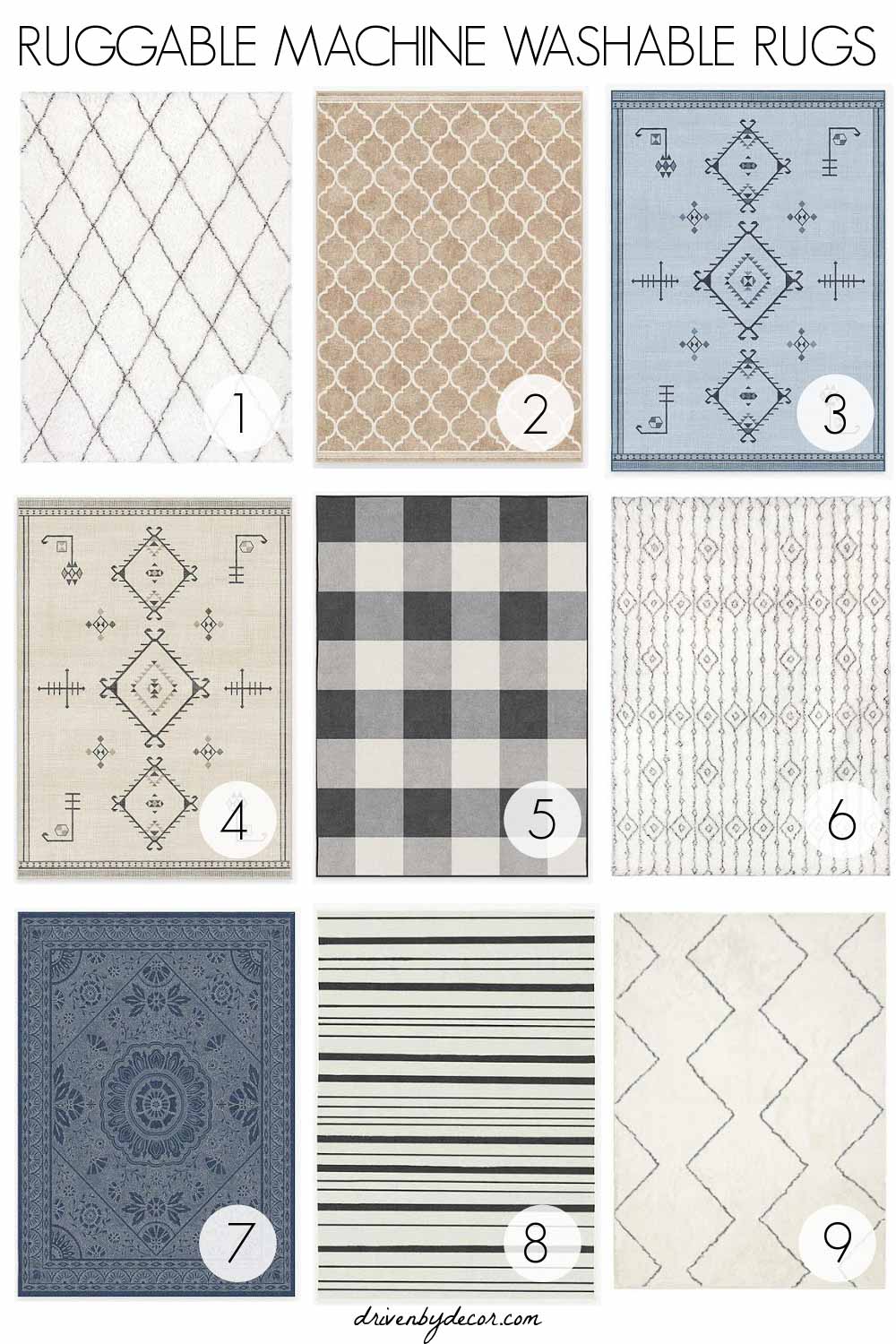 Ruggable machine washable rugs - these are my favorites!