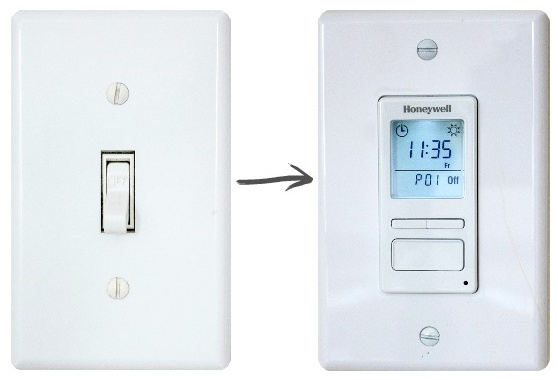 Love this programmable light switch that turns our outdoor lights on and off automatically! A favorite Amazon gadget!