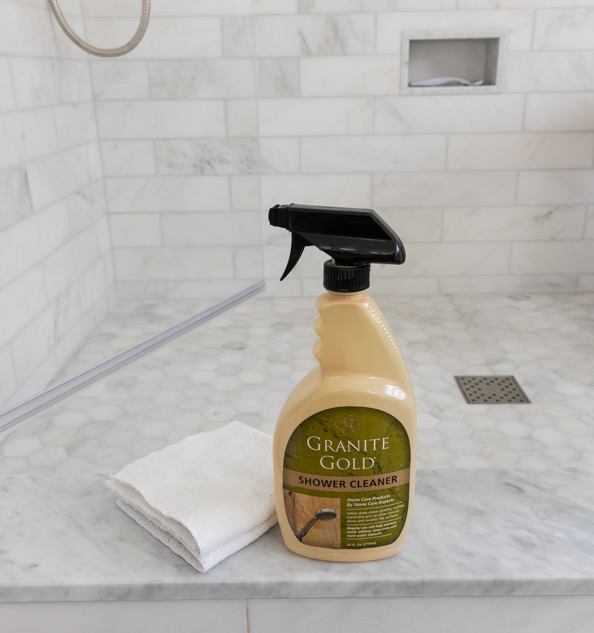 The marble shower bathroom cleaner that we use!
