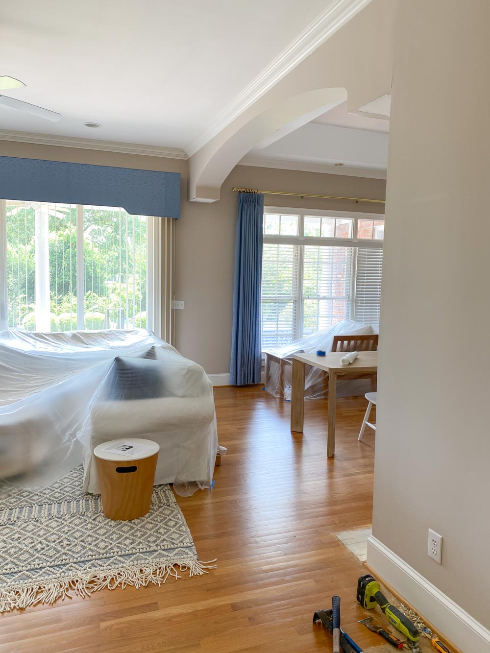 Removing the arch dividing our living and dining rooms