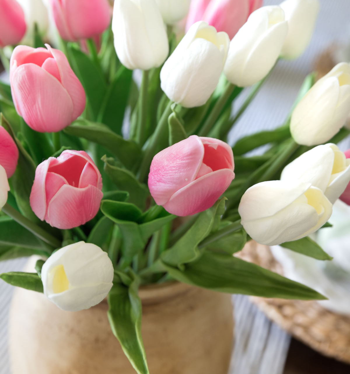 These tulips look SO realistic! You'd never guess they are artificial flowers!