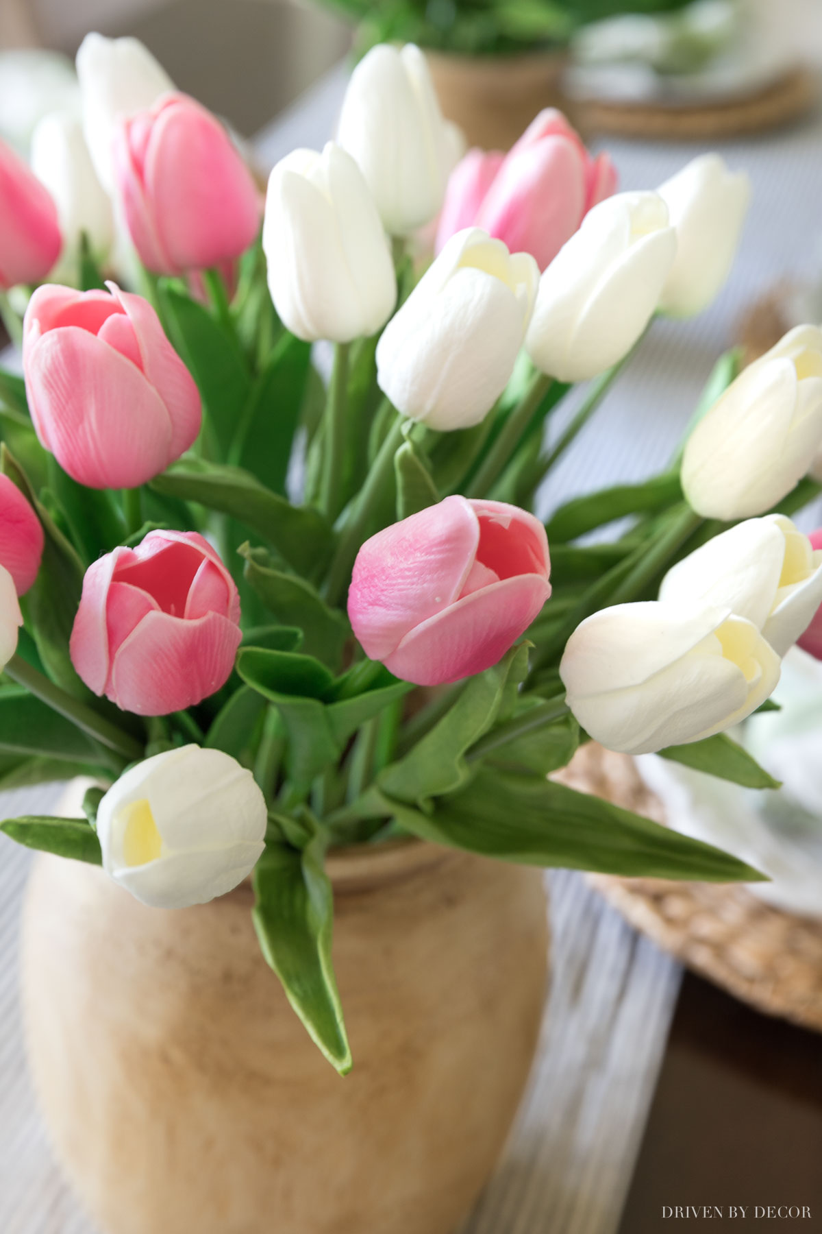 These tulips look SO realistic! You'd never guess they are artificial flowers!