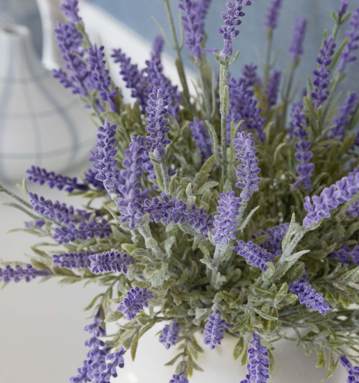 Close of up the artificial lavender in my daughter's room