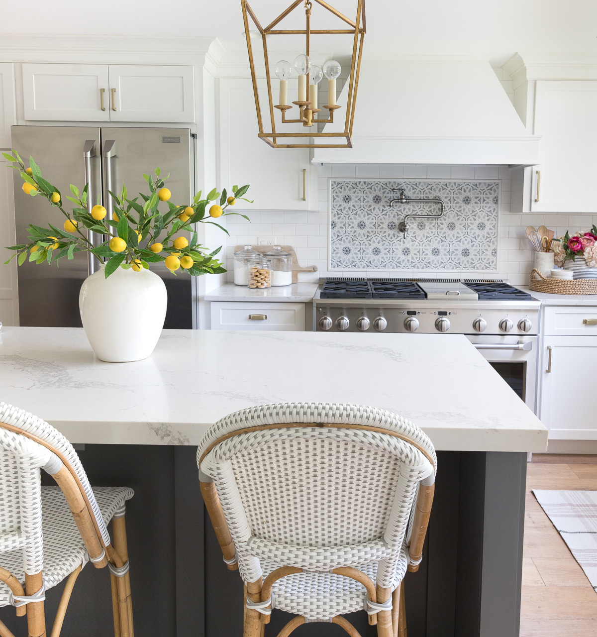 Love these bright and cheery lemon branches in our kitchen!
