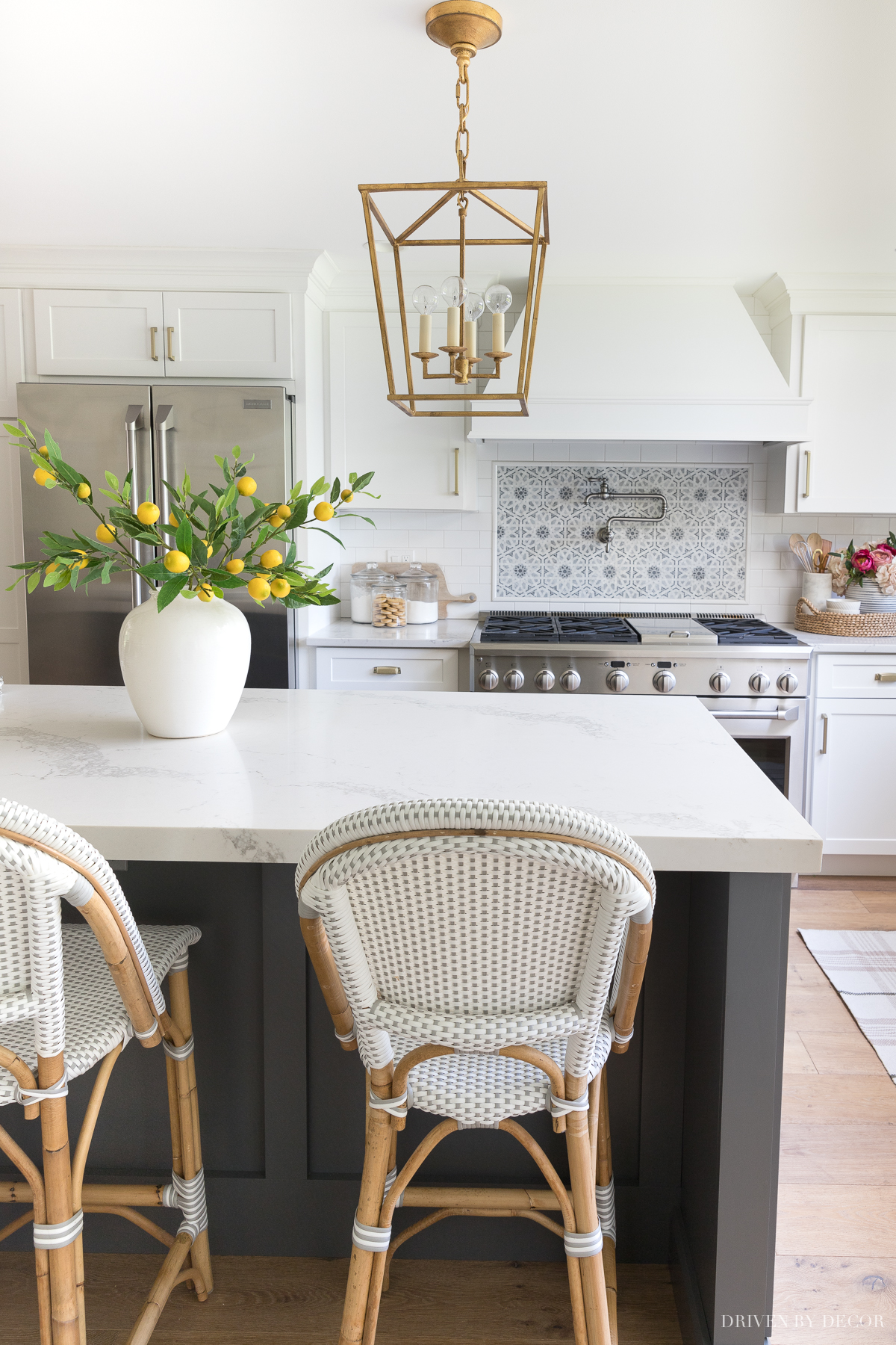 Love these bright and cheery lemon branches in our kitchen!