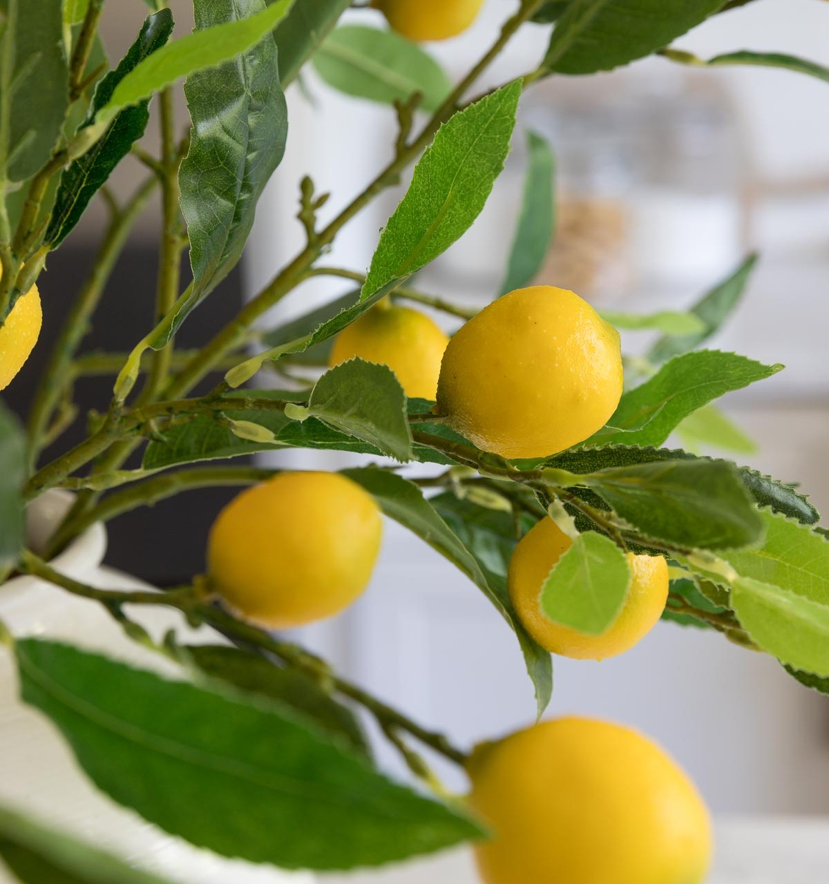 Close up of the artificial lemon branches I have and love!