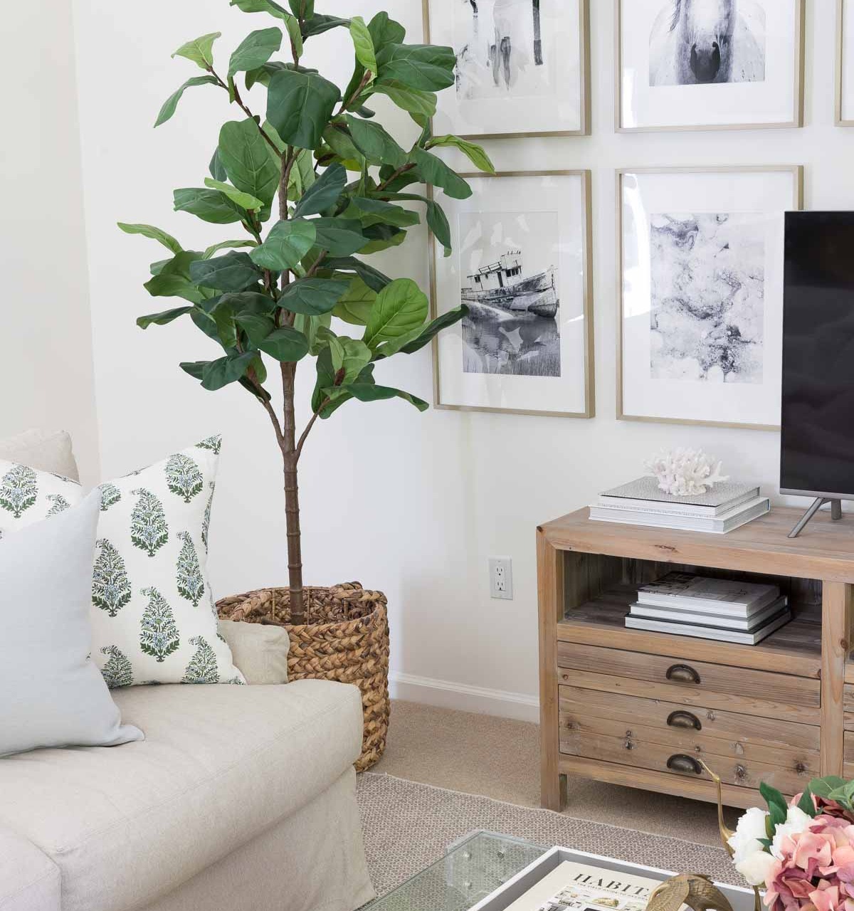 This artificial fiddle leaf fig tree is the most realistic one I've seen!