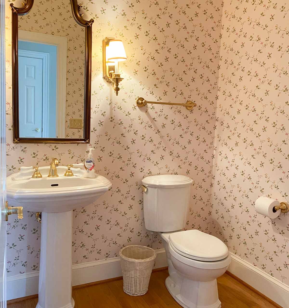 Our powder room before remodeling