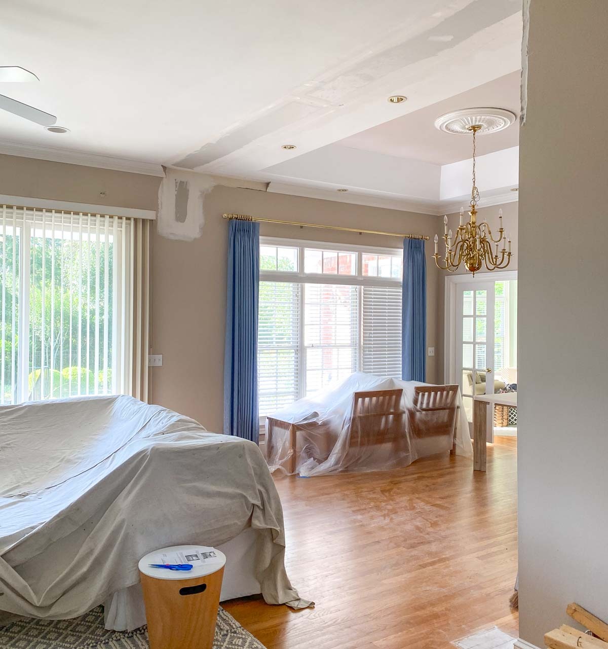 Removing the dividing arch between our living and dining rooms