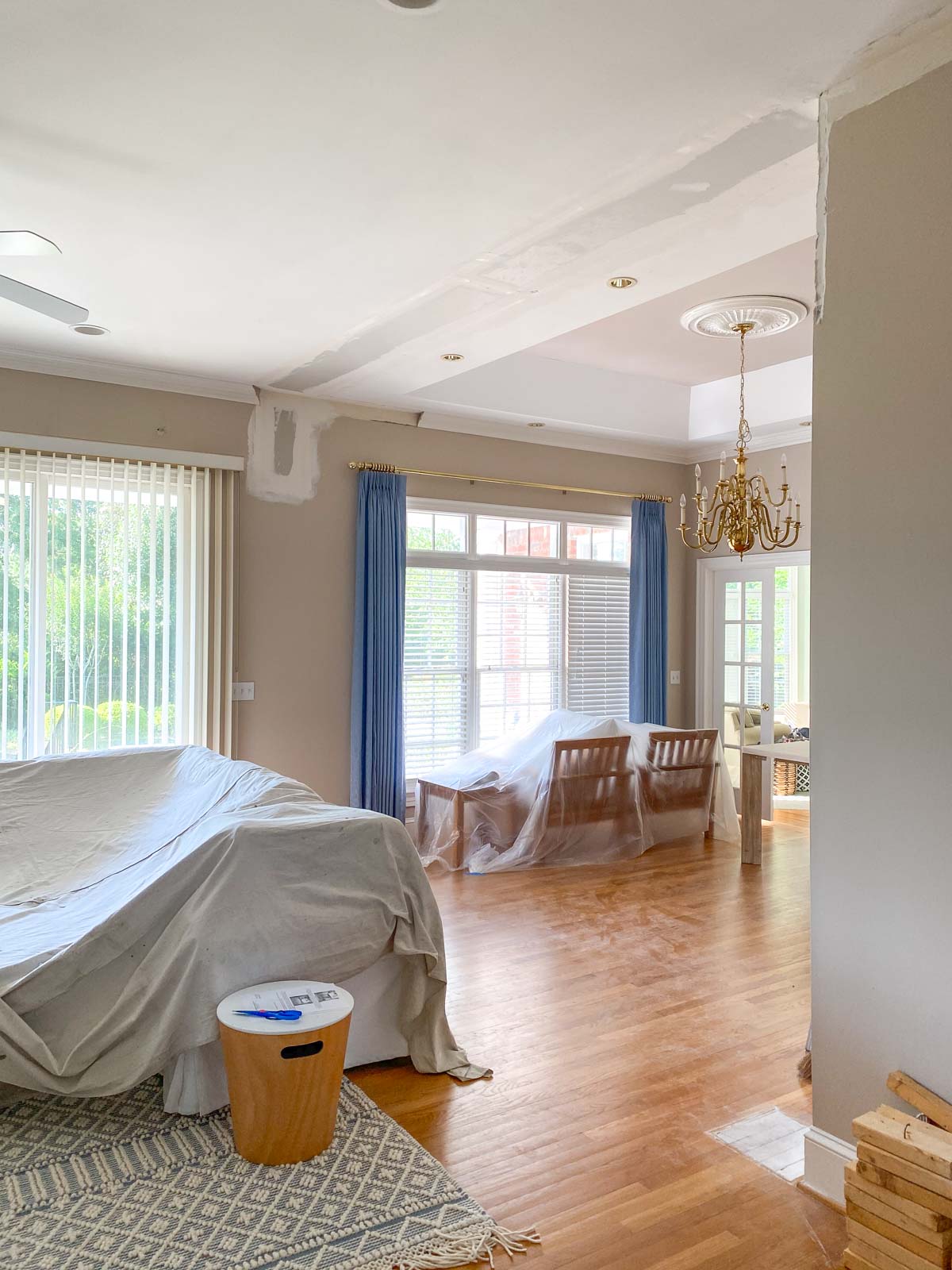 Removing the dividing arch between our living and dining rooms