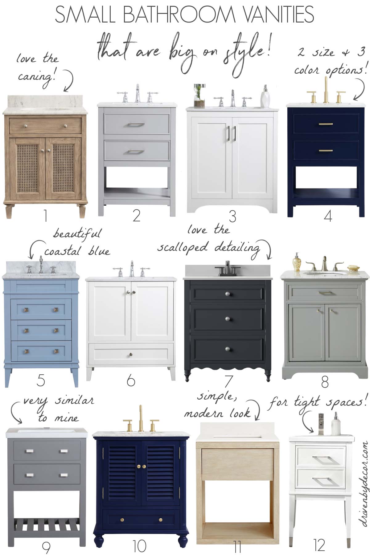 Looking for a small bathroom vanity? These are my favorites!