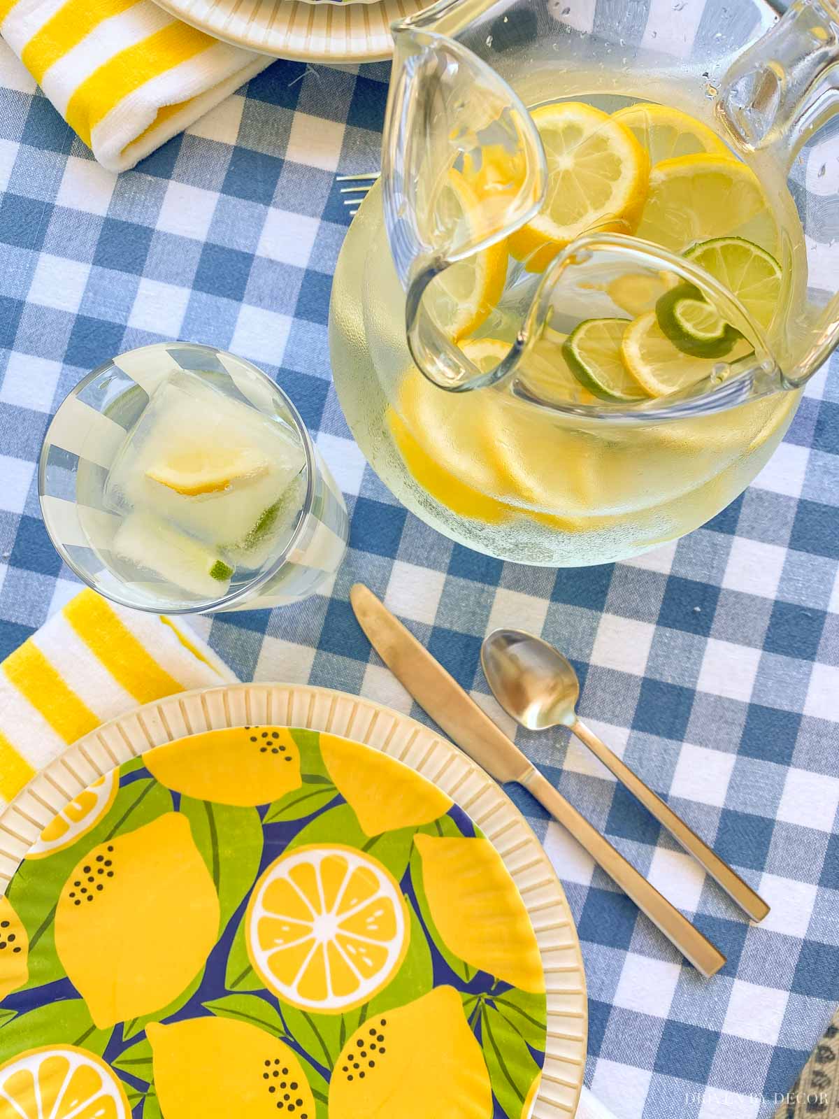 Add slices of fresh lemons and limes to your water pitcher or freeze them in ice cubes for summer entertaining!