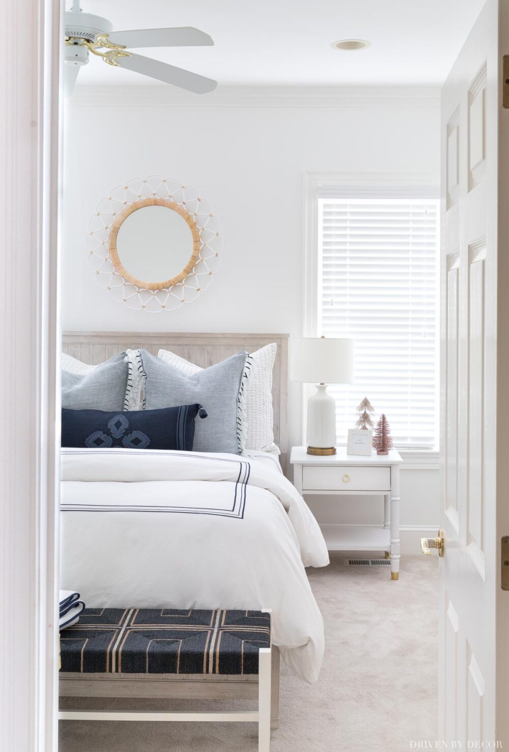 Tour our blue and white guest room and other rooms in our NC home!