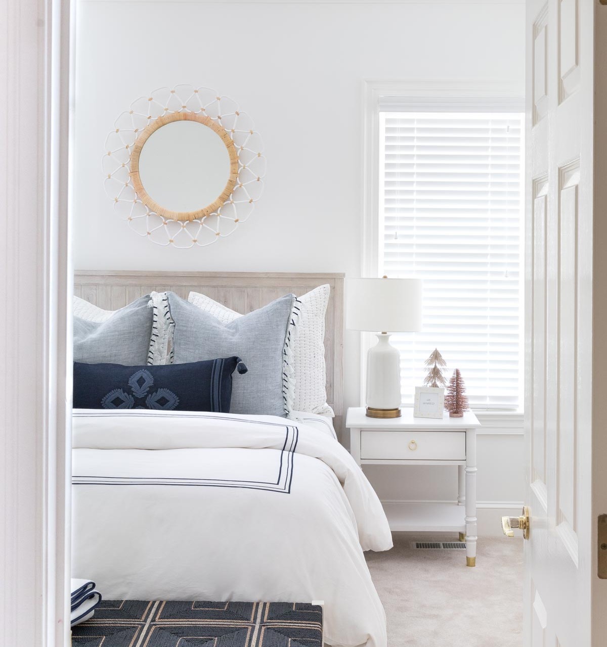 Tour our blue and white guest room and other rooms in our NC home!