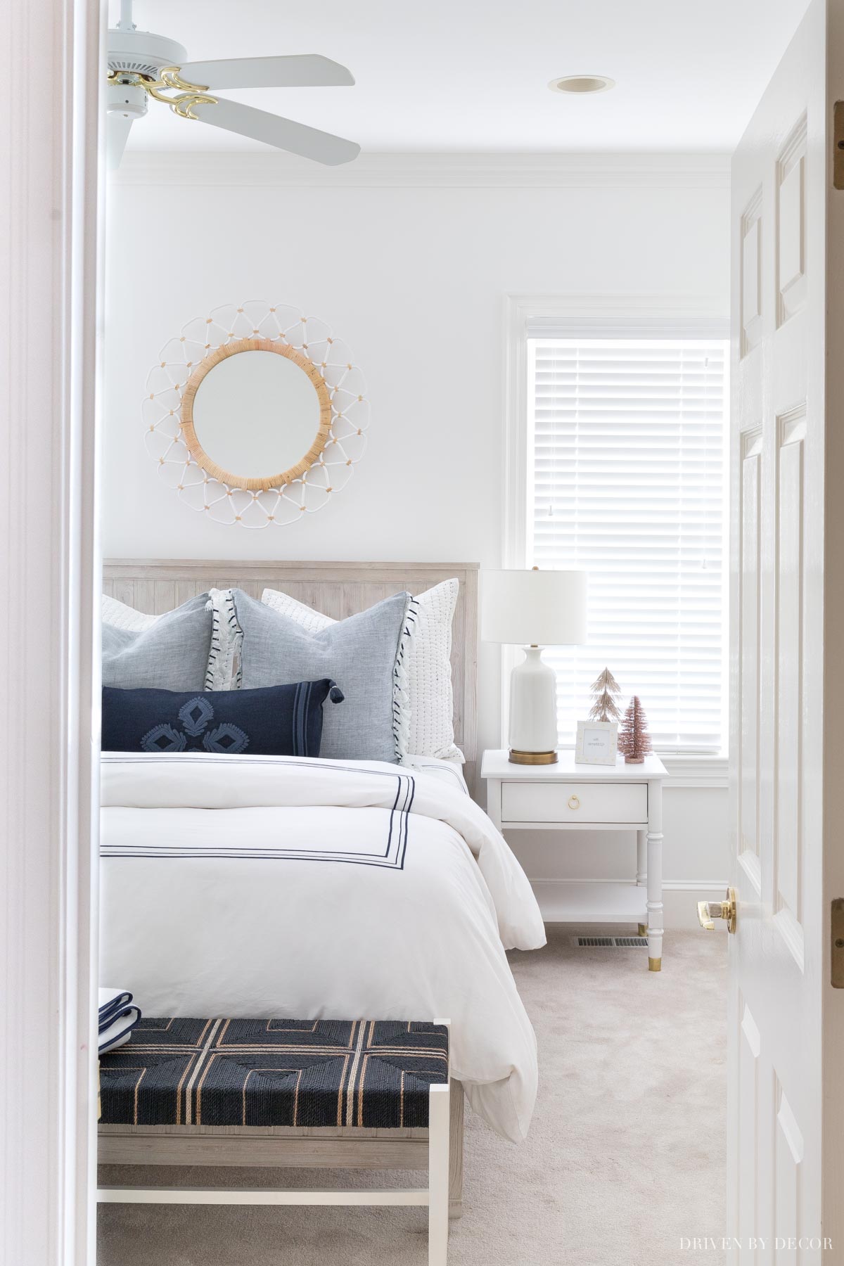 Tour our blue and white guest room and other rooms in our NC home!