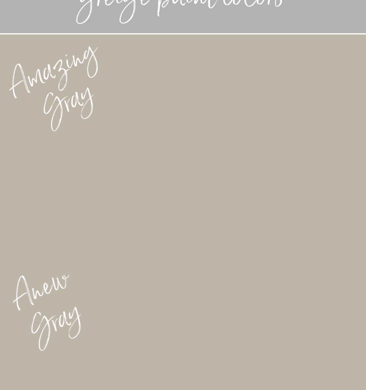 Amazing Gray vs. Anew Gray greige paint colors