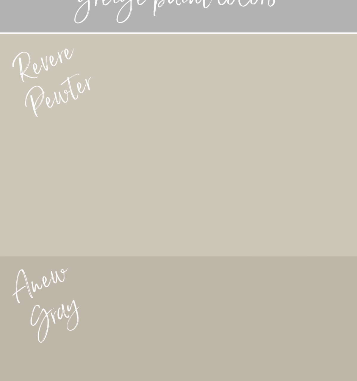 Anew Gray vs. Revere Pewter greige paint colors