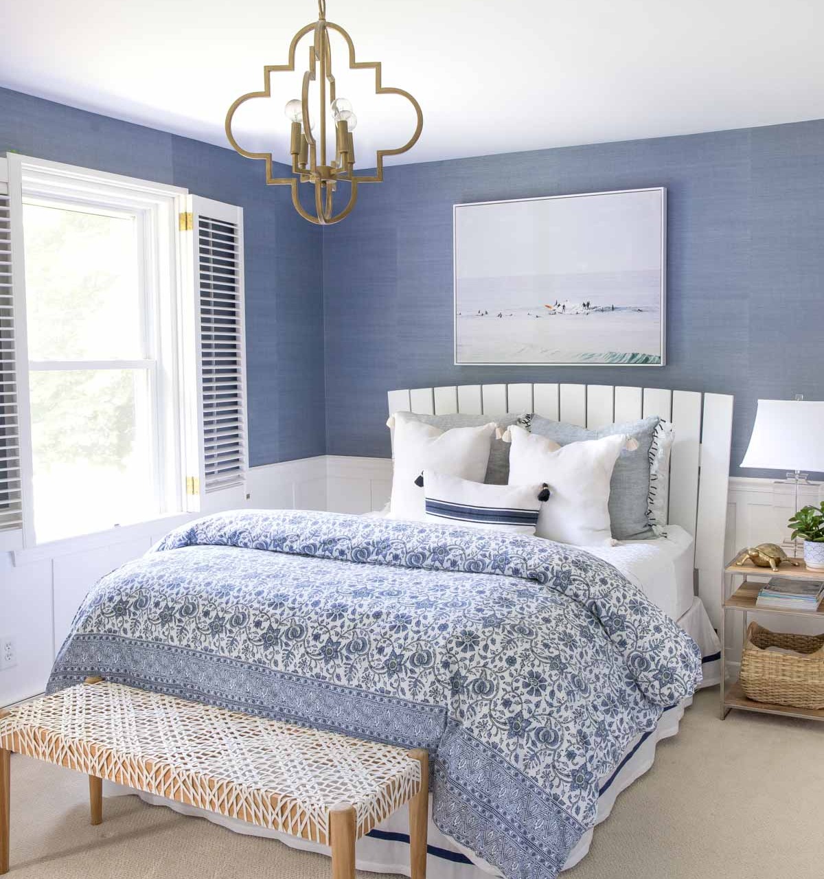 Home remodel: Our blue and white bedroom after remodeling!