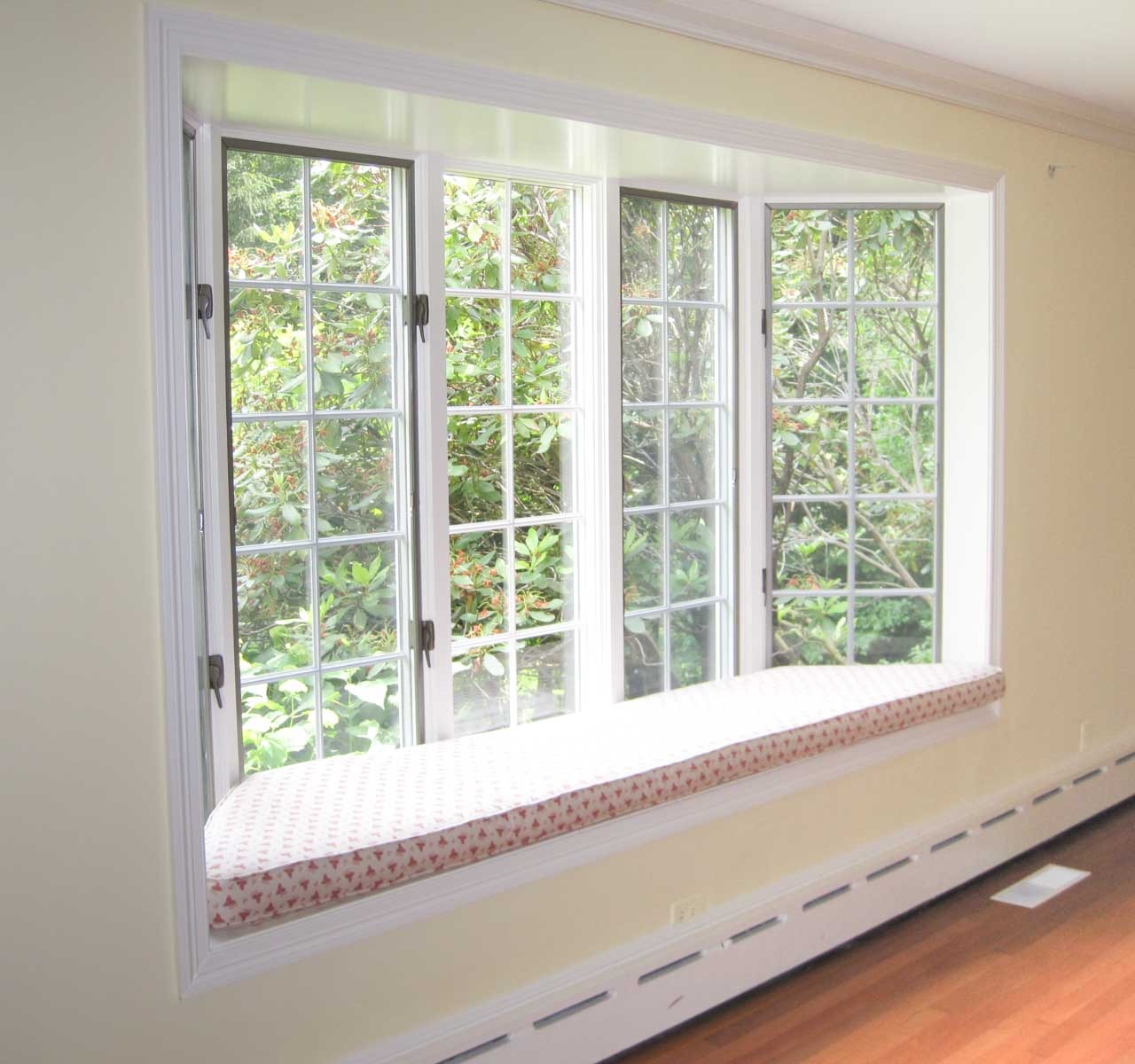 Our living room window seat before we remodeled!