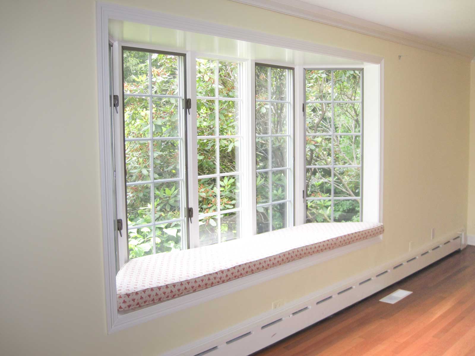 Our living room window seat before we remodeled!