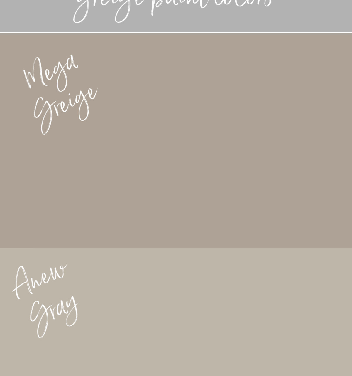 Mega Greige vs. Anew Gray greige paint colors