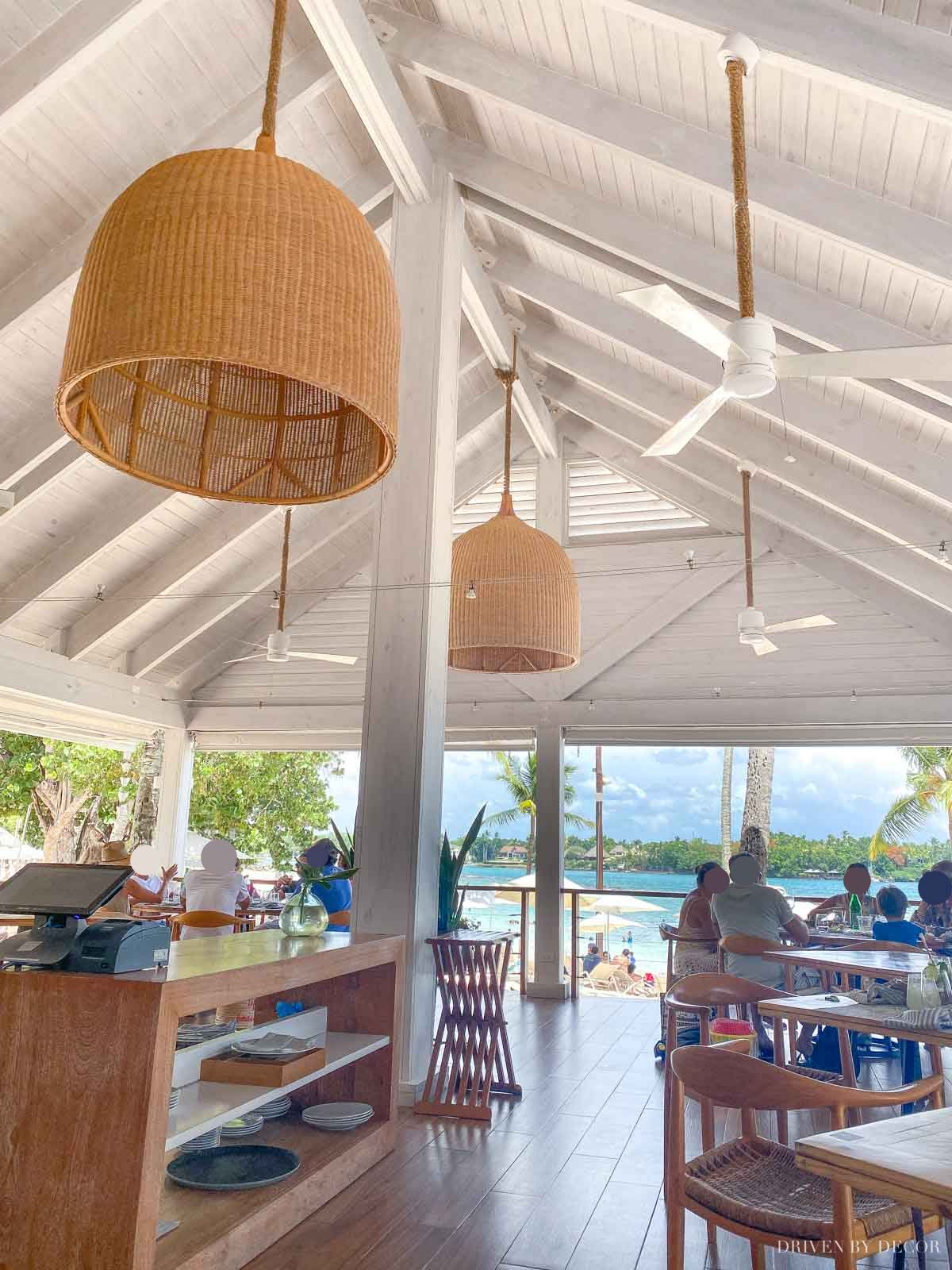 Gorgeous vaulted, planked ceiling