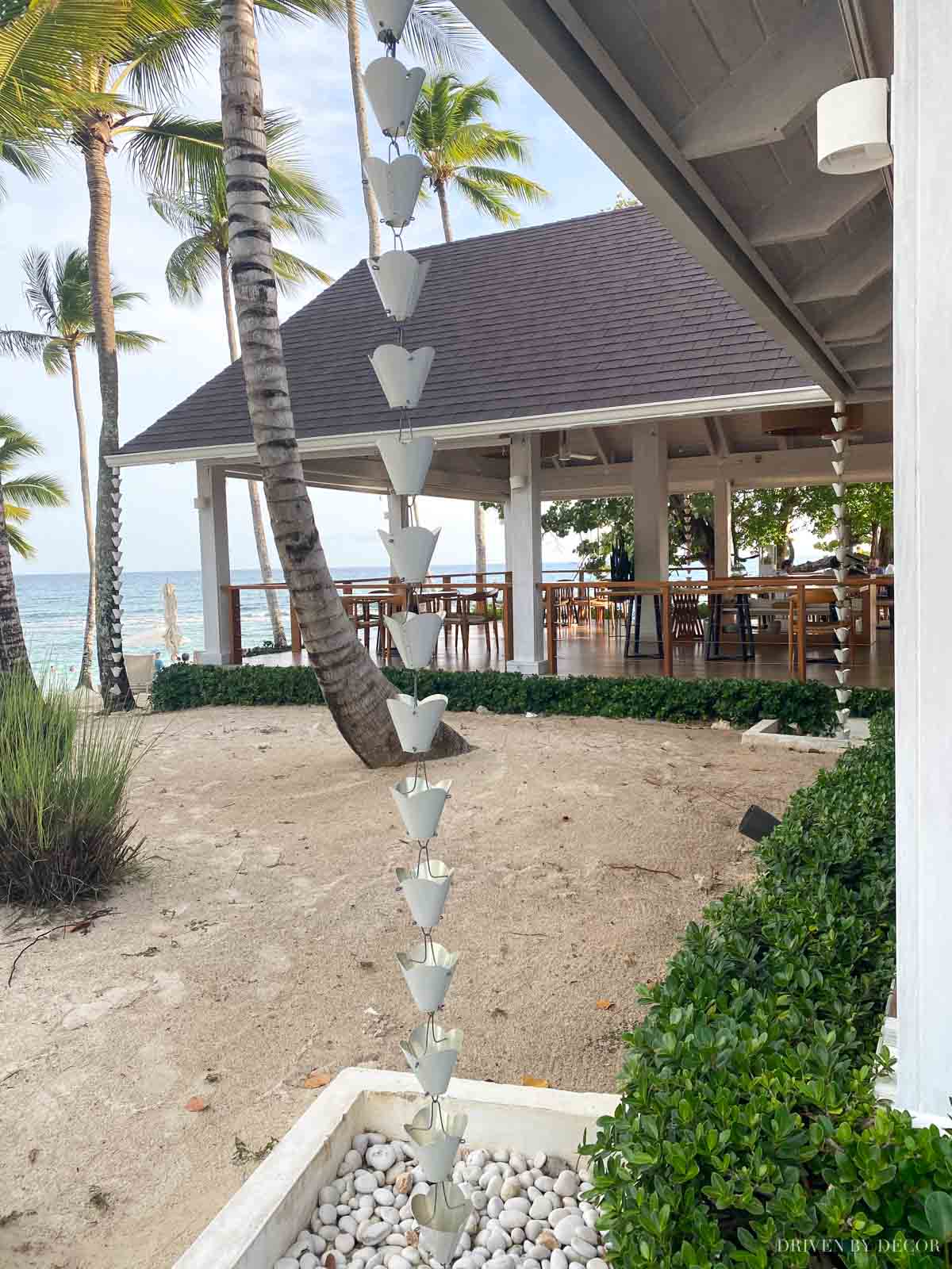 Love these decorative rain chains instead of gutters!